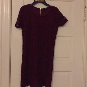 Maroon body con dress
